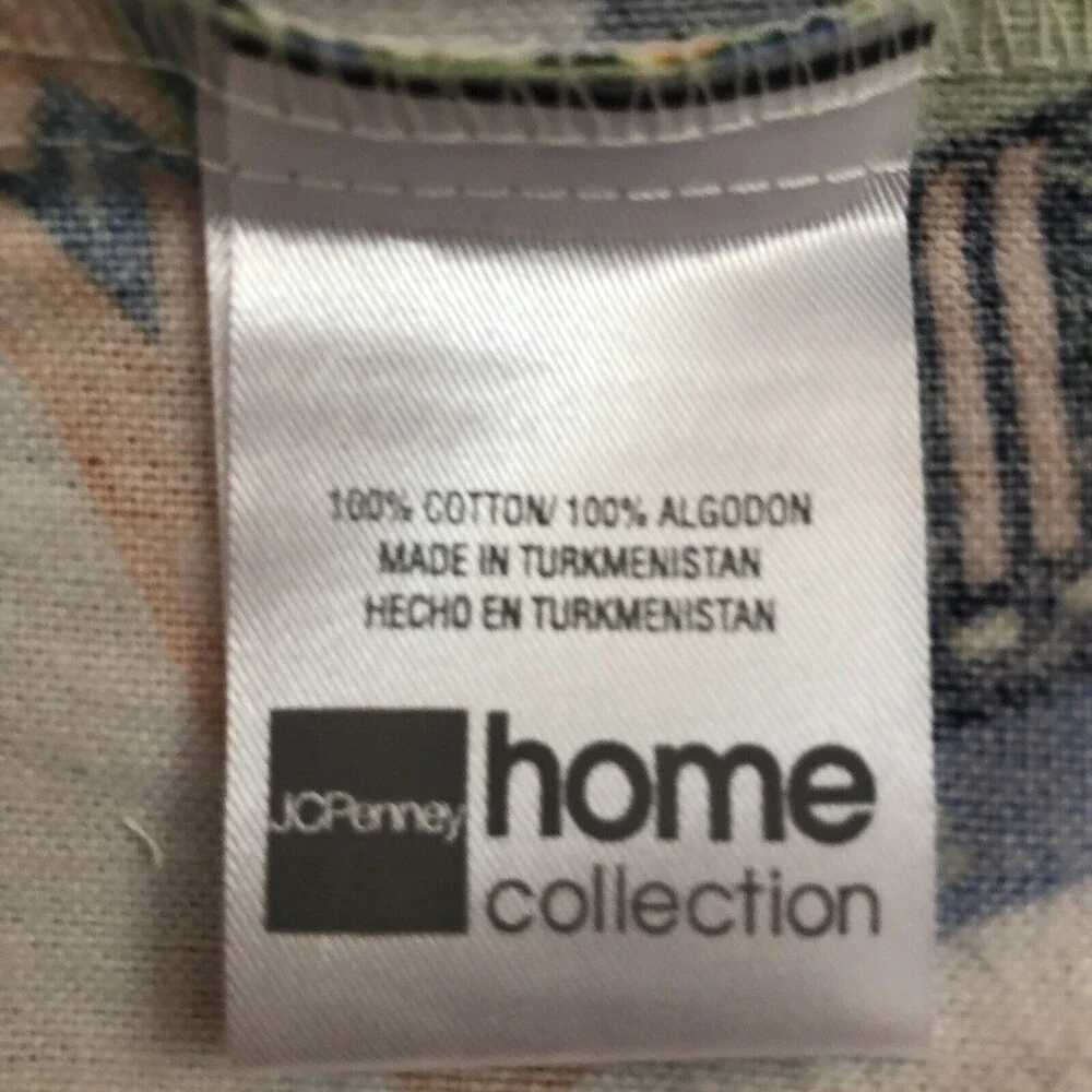 JCPenney Flannel Pillow Cases Retro USA Travel Postcard Queen Sz Retro Set of 2